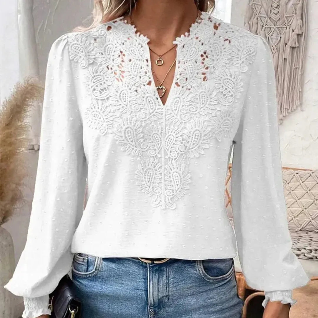 Blusa-Feminina-com-Renda-e-Decote-V-Milane